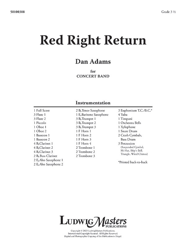 Red Right Return Score