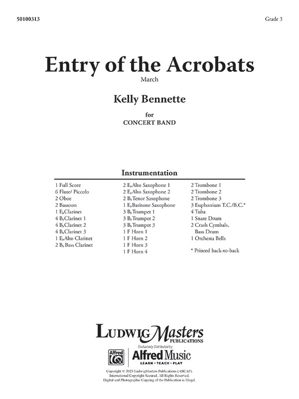 Entry Of The Acrobats Score