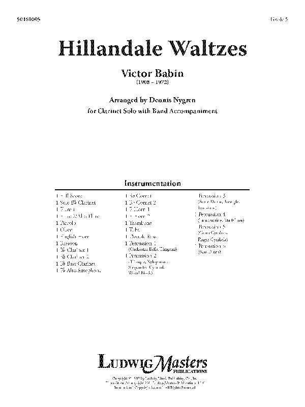 Hillandale Waltzes Full Score