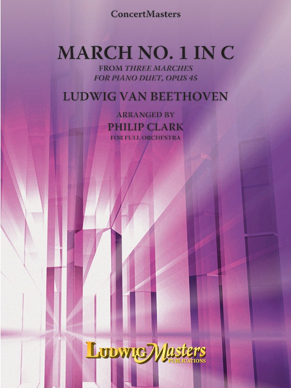 March No. 1 In C From Three Marches For Piano Duet, Opus 45 Conductor Score & Parts