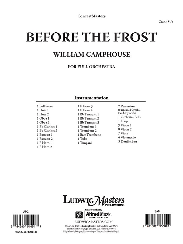 Before The Frost Conductor Score