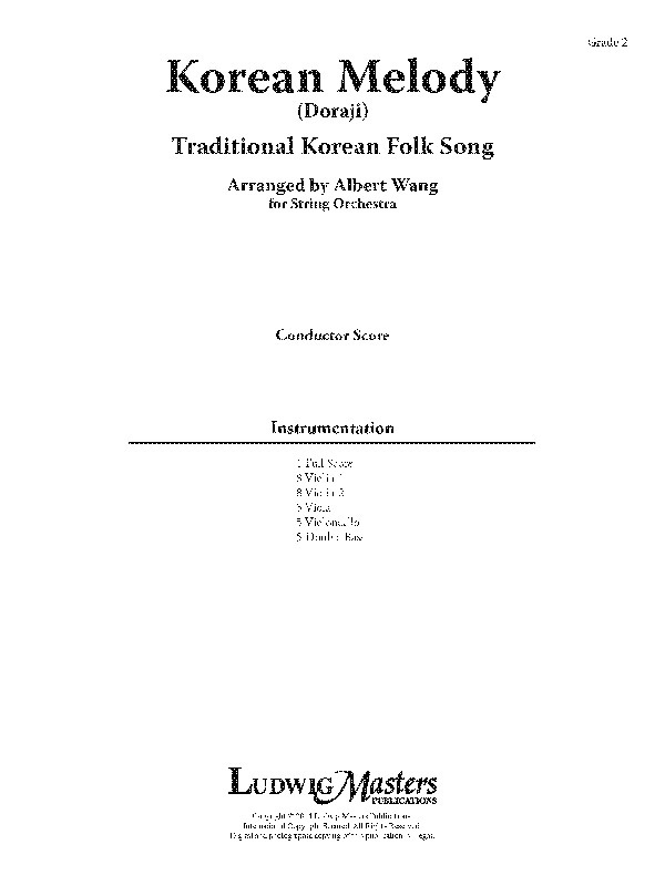 Korean Melody: Doraji Full Score