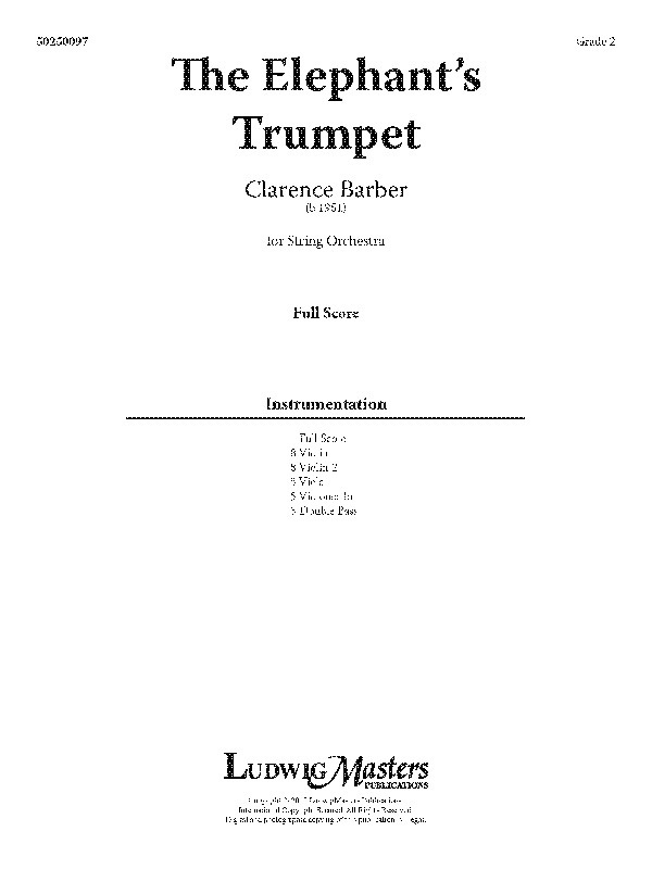The Elephant's Trumpet Full Score