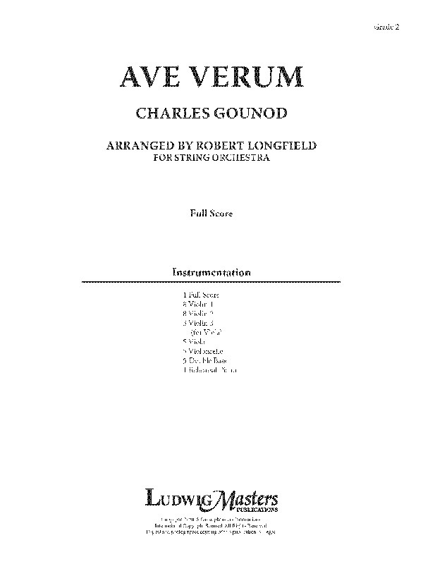 Ave Verum Full Score