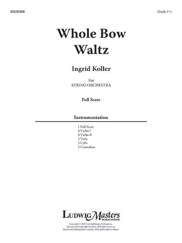 Whole Bow Waltz Score