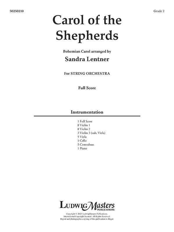Carol Of The Shepherds Score