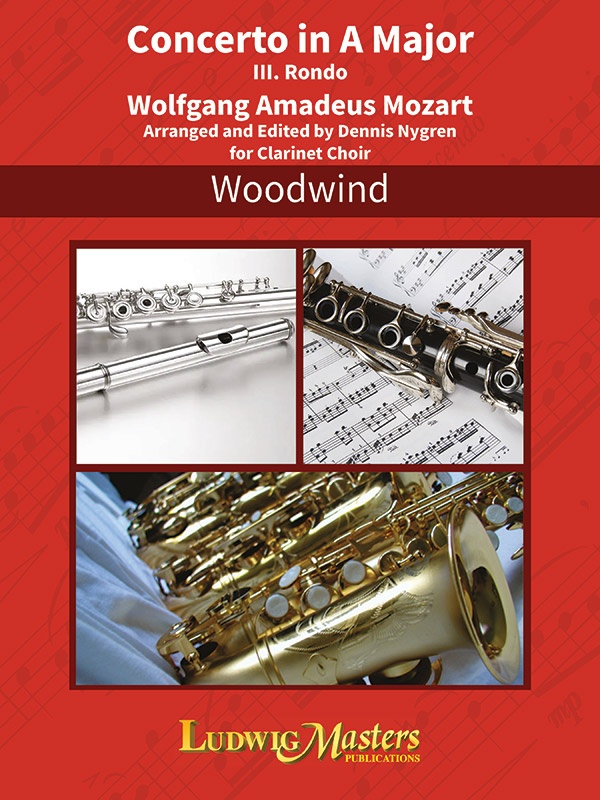 Concerto In A Major - Iii. Rondo For Clarinet Choir Conductor Score & Parts