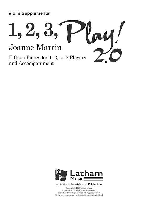 1, 2, 3 Play! 2.0 Supplemental Violin Part Book