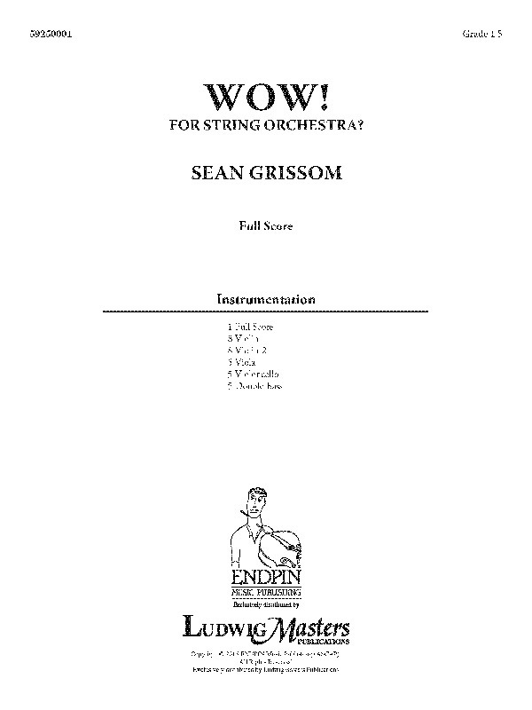 Wow! For String Orchestra? Conductor Score