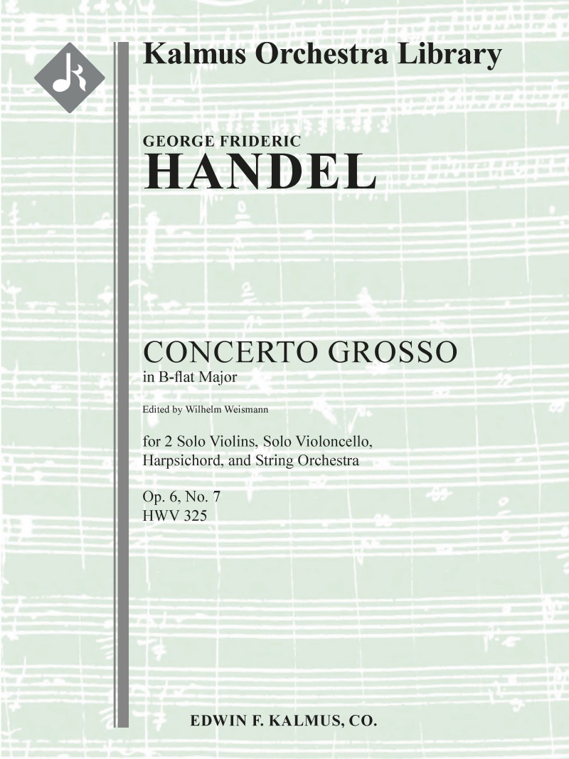 Concerto Grosso In B-Flat, Op. 6, No. 7, Hwv 325 Harpsichord Part