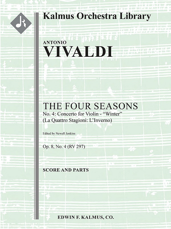 The Four Seasons, No. 4: Concerto For Violin In F Minor - Winter (Le Quattro Stagioni: L'inverno, Rv297/F.I: 25) Score And Parts