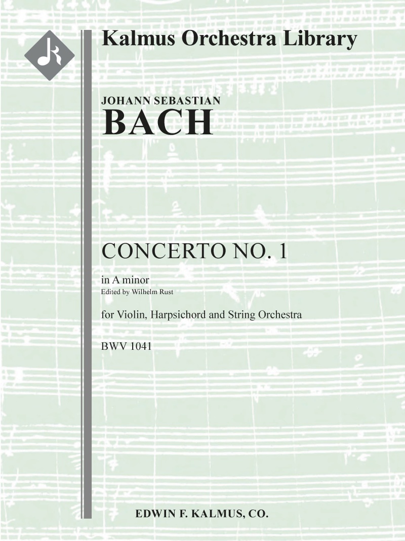Concerto For Violin No. 1 In A Minor, Bwv 1041 Conductor Score & Parts