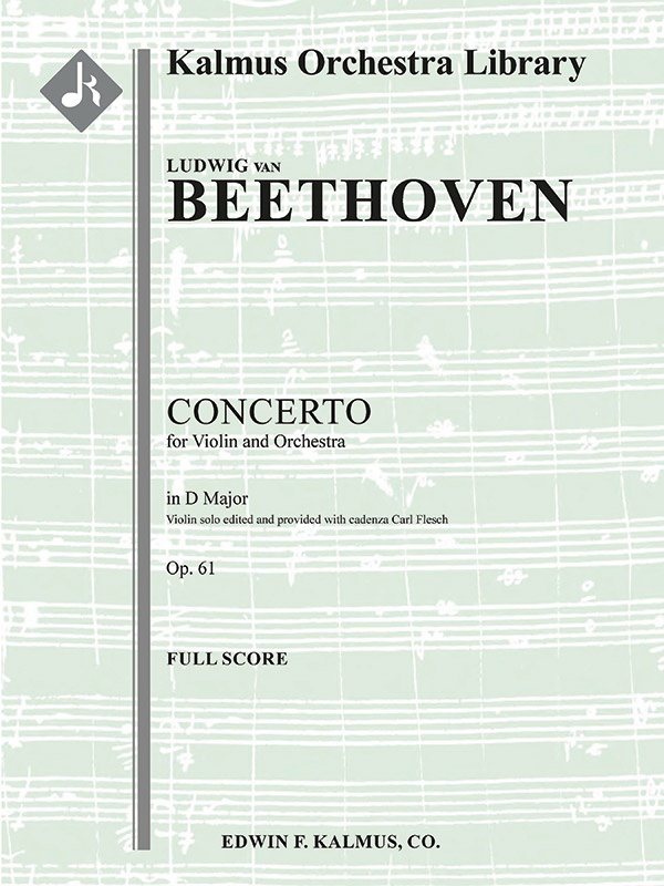 Concerto For Violin In D, Op. 61 Conductor Score