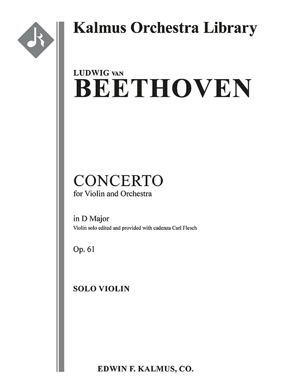 Concerto For Violin In D, Op. 61 Part