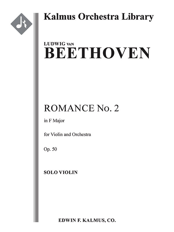 Romance For Violin And Orchestra No. 2 In F, Op. 50 Solo Vn