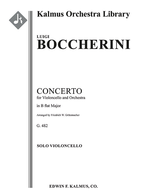 Concerto For Cello In B Flat, G. 482 Solo Part