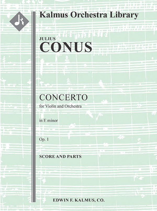 Violin Concerto In E Minor, Op. 1 Conductor's Score And Parts