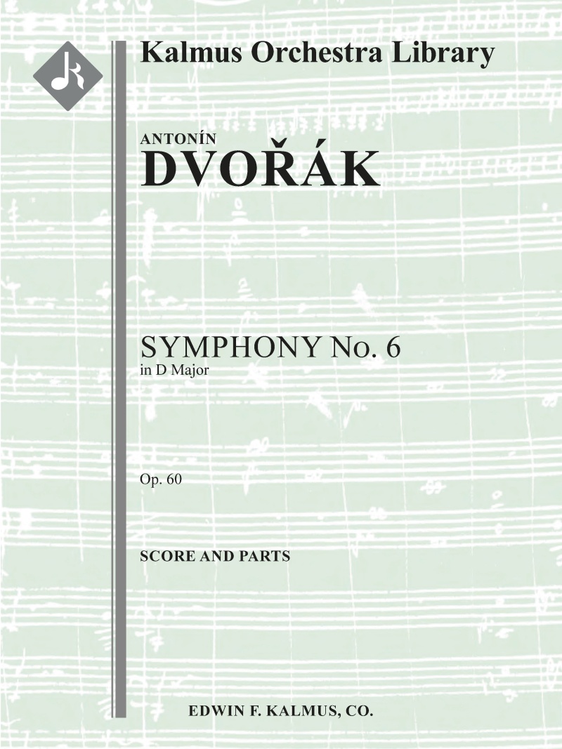 Symphony No. 6 In D, Op. 60/ B. 112 Conductor Score & Parts