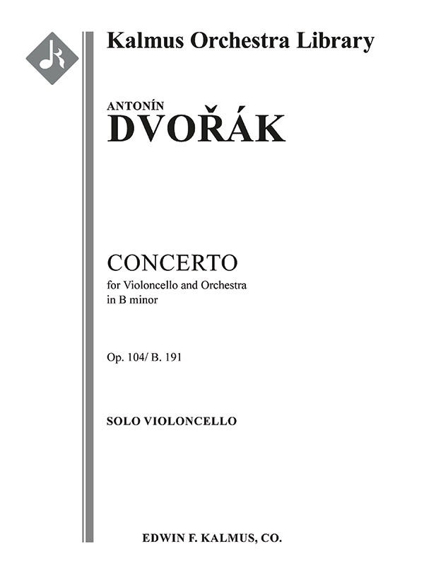 Concerto For Cello In B Minor, Op. 104/B. 191 Solo Part