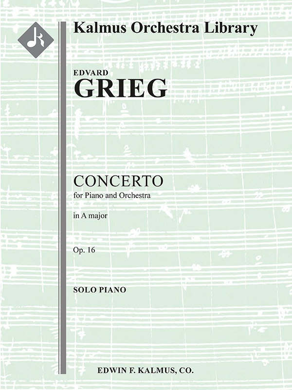 Concerto For Piano In A Minor, Op. 16 Solo Piano