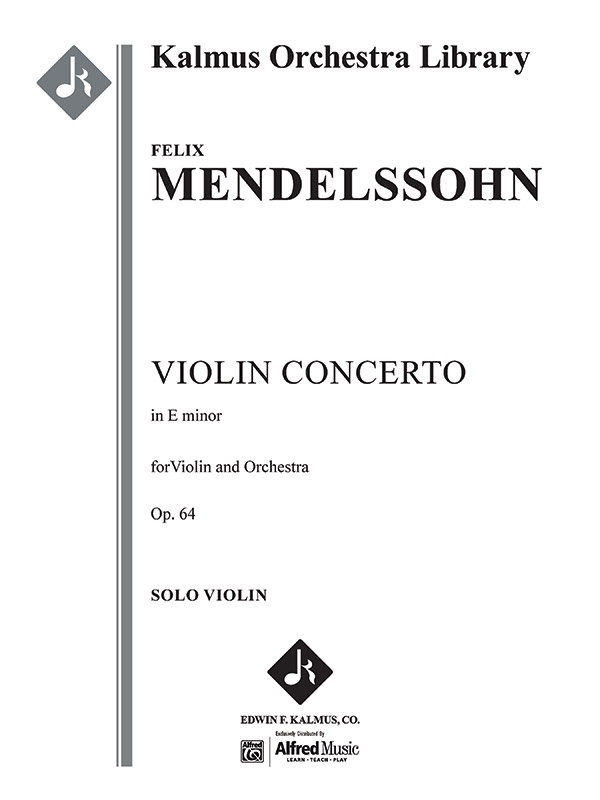 Concerto For Violin In E Minor, Op. 64 Solo Violin Part