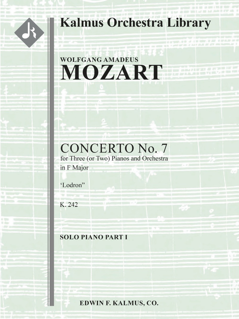 Concerto For Piano No. 7 In F, K. 242 'Lodron'