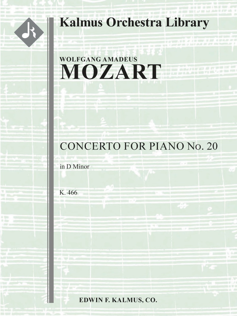 Concerto For Piano No. 20 In D Minor, K. 466 Conductor Score