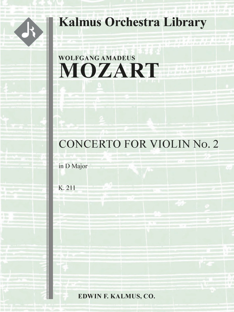 Concerto For Violin No. 2 In D, K. 211 Conductor Score & Parts