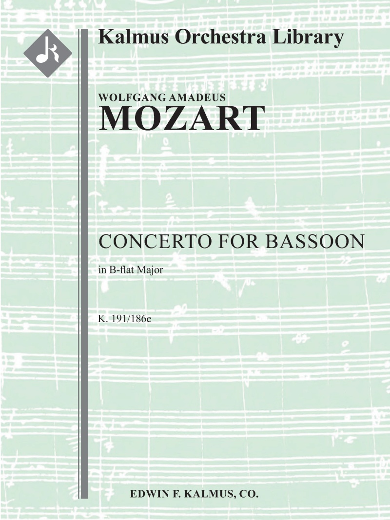 Concerto For Bassoon, K. 191/186E Solo Part