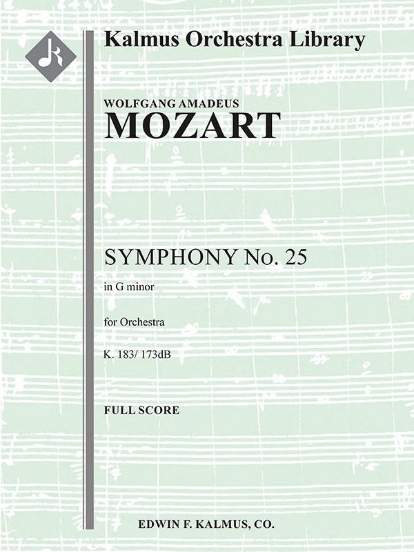 Symphony No. 25 In G Minor, K. 183/173Db Score