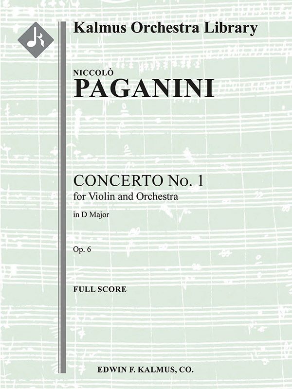 Concerto For Violin No. 1 In D, Op. 6 (Original) Conductor Score