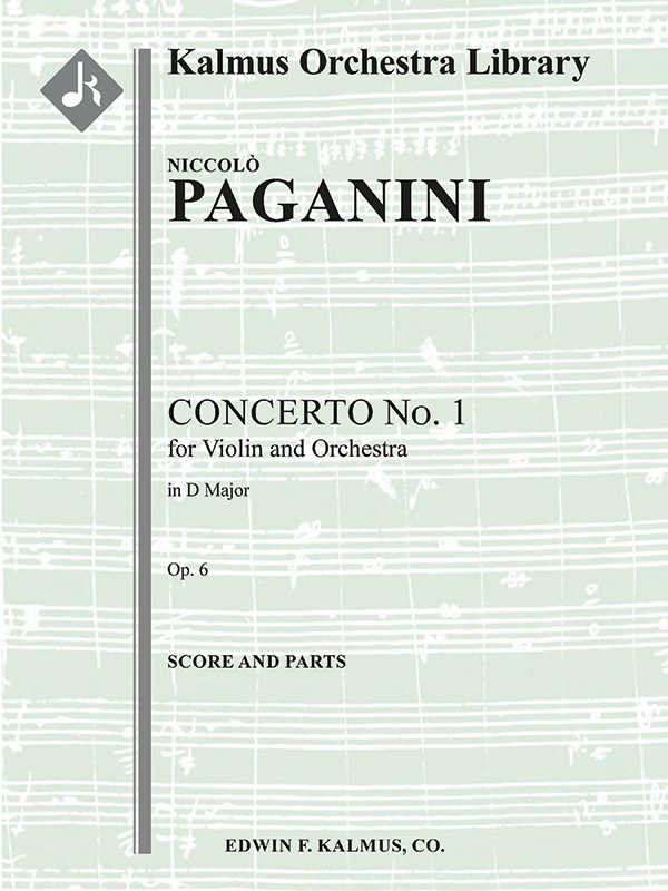Concerto For Violin No. 1 In D, Op. 6 (Original) Conductor Score & Parts