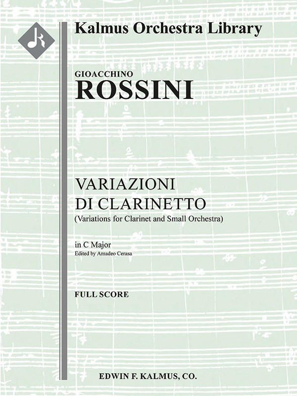 Variazioni Di Clarinetto (Variations For Clarinet And Small Orchestra) Conductor Score