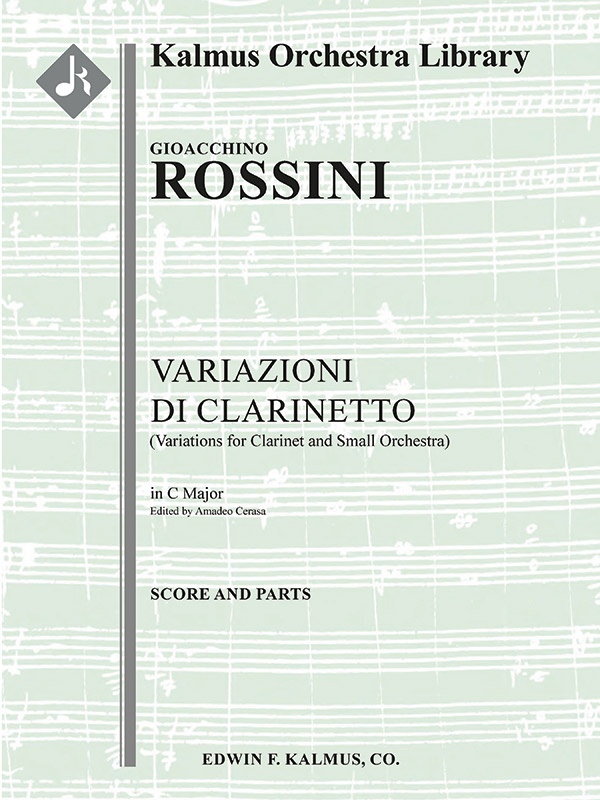Variazioni Di Clarinetto (Variations For Clarinet And Small Orchestra) Conductor Score & Parts