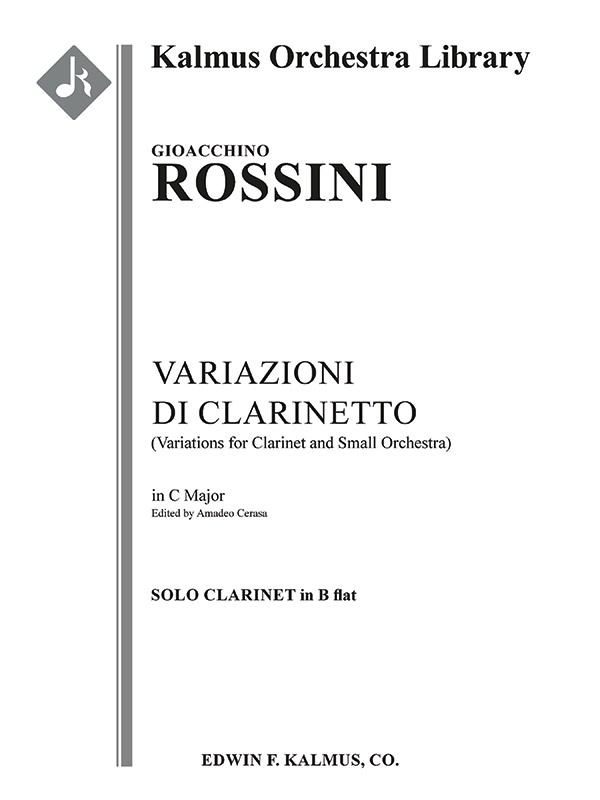Variazioni Di Clarinetto (Variations For Clarinet And Small Orchestra) Part