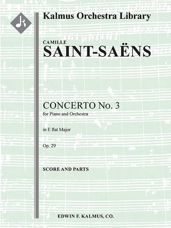 Concerto For Piano No. 3 In E-Flat, Op. 29 Conductor Score & Parts
