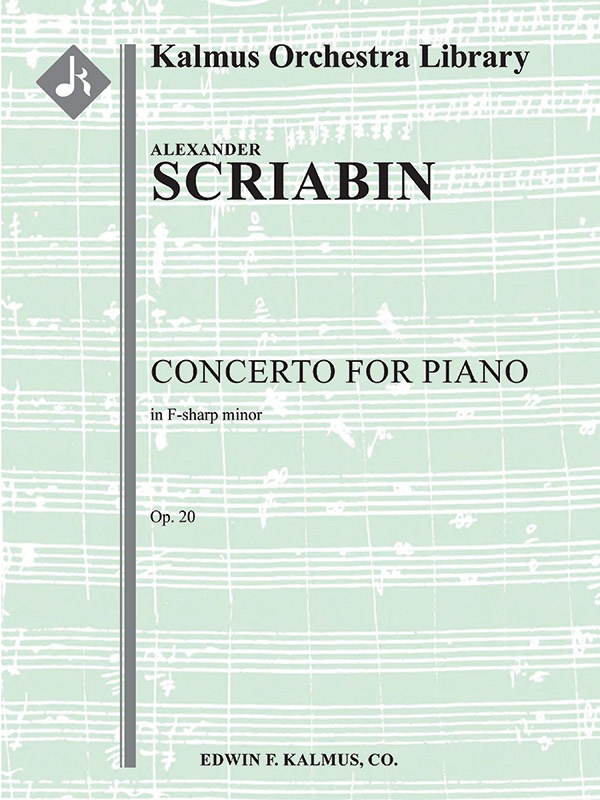 Concerto For Piano In F-Sharp Minor, Op. 20 Conductor Score