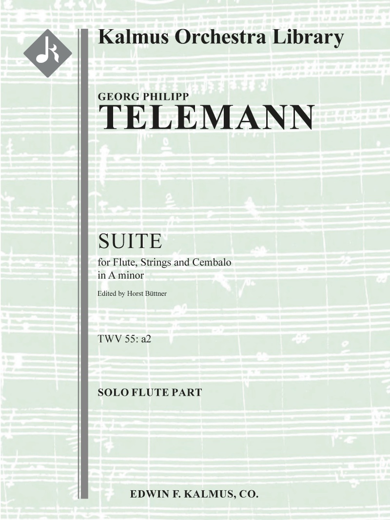 Suite For Flute, Strings And Continuo In A Minor, No. 2, Twv 55: A2 Conductor Score & Parts