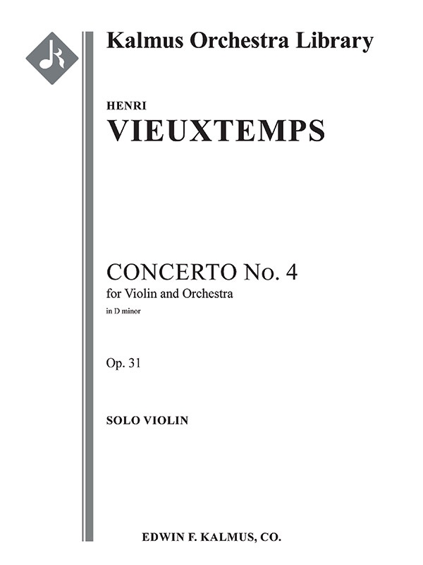 Concerto For Violin No. 4 in D Minor, Op. 31 Conductor Score & Parts