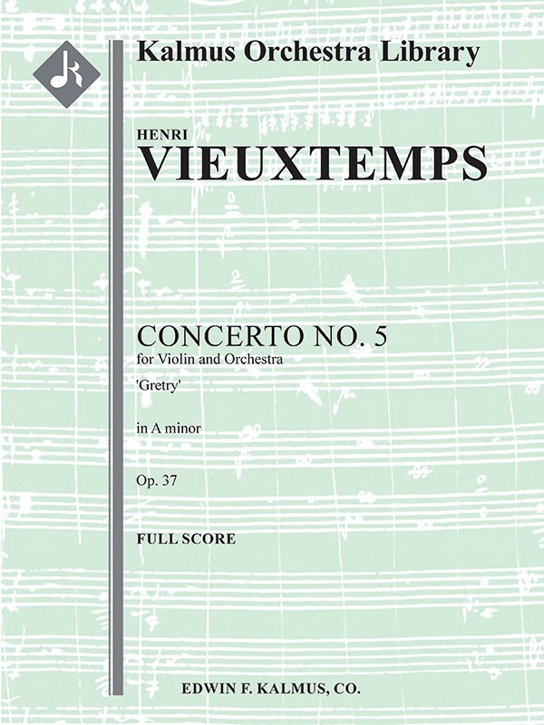Concerto For Violin No. 5 In A Minor, Op. 37 'Gretry' Conductor Score & Parts