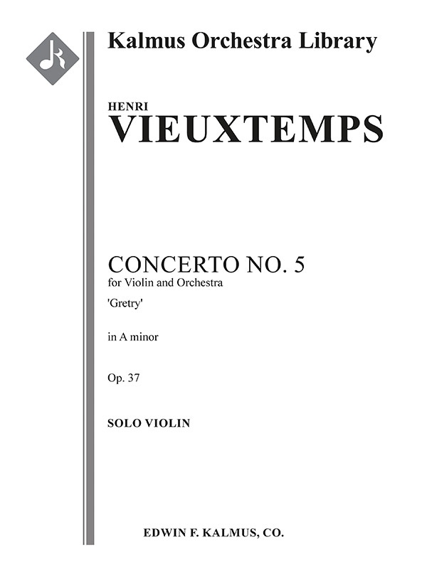Concerto For Violin No. 5 In A Minor, Op. 37 'Gretry' Solo Violin Part