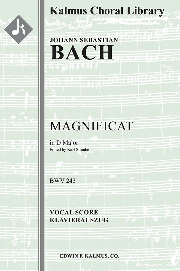 Magnificat In D, Bwv 243 Vocal Score
