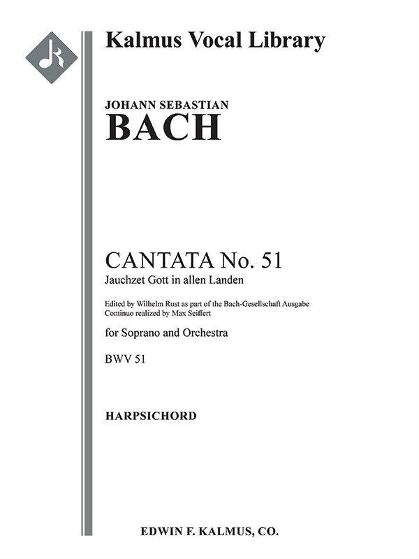 Cantata No. 51: Jauchzet Gott In Allen Landen, Bwv 51 Harpsichord Part