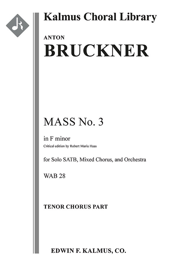 Mass No. 3 In F Minor Tenor Choral Part