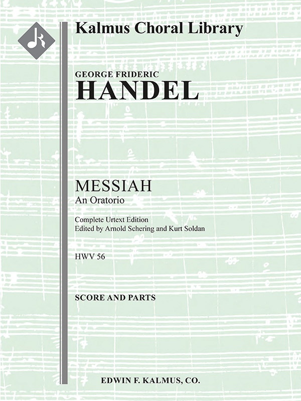 Messiah, Hwv 56 (Complete Urtext) Conductor Score & Parts