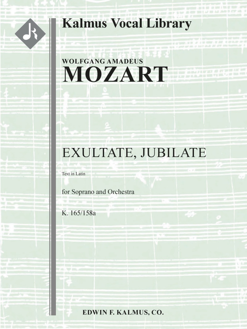 Exsultate, Jubilate, K. 165/158A Conductor Score