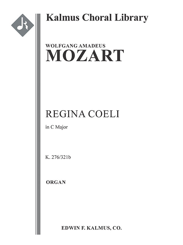 Regina Coeli In C, K. 276/321B Organ Part