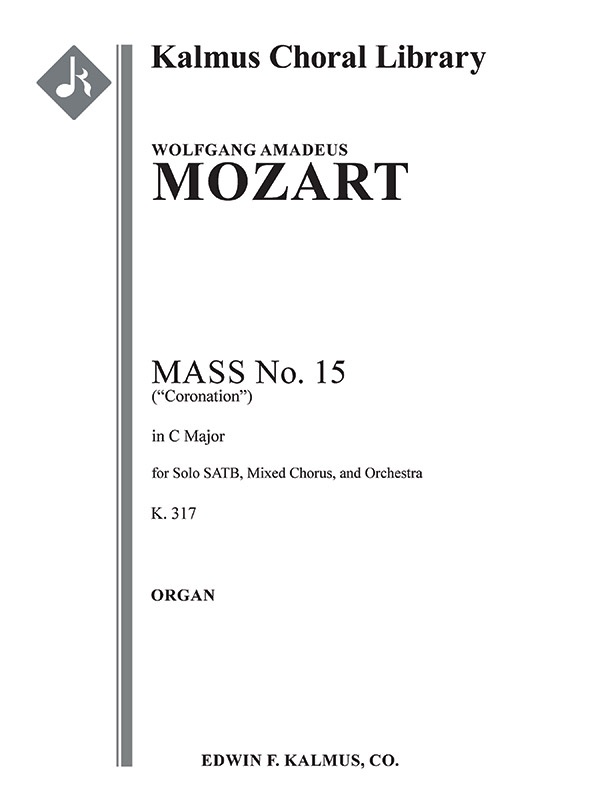 Mass No. 15 In C, K. 317 (Coronation Mass) Organ Part