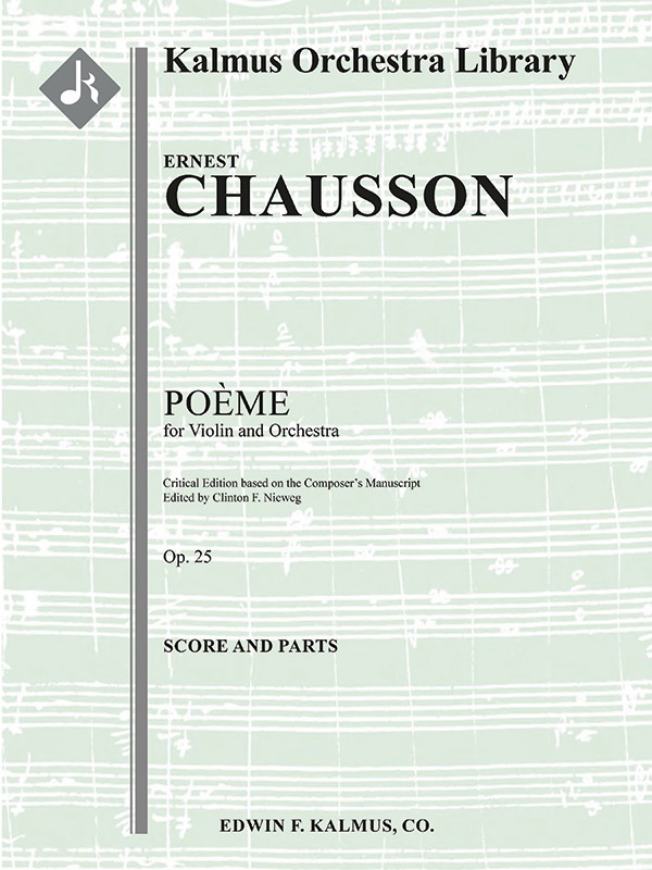 Poeme For Violin And Orchestra, Op. 25 Conductor Score & Part(S)