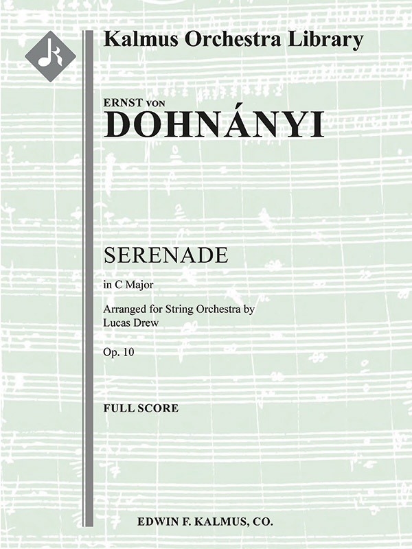 Serenade In C Major For String Orchestra, Op. 10 Conductor Score